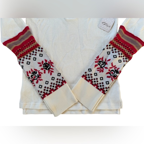 Free People Mikah Layering Cuff Top Cream Combo - Picture 6 of 15